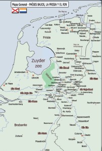 Mapa de La Frisia