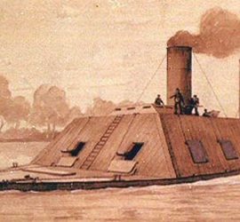 CSS Arkansas en el Mississippi