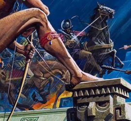 Los aztecas emboscan a los conquistadores