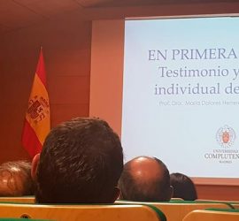 Dolores Herrero en en la Academia de Artillería