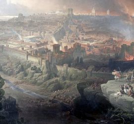 Pintura del asedio de Jerusalén