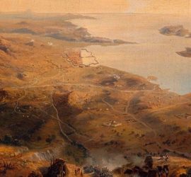 Vista pictórica del sitio de Tolón de 1793