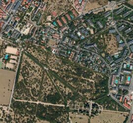 Ortofoto de la zona de El Escorial, San Lorenzo y el monasterio