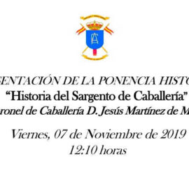 Cartel de la conferencia sobre el sargento de caballería