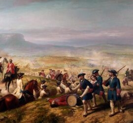 Pintura de Ricardo Balaca representando la batalla de Almansa