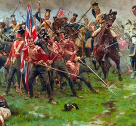 3er Regimiento británico defendiendo su bandera de William Barnes Wollen