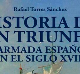Título y autor en la portada del libro Historia de un triunfo
