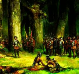 Ponce de León se encuentra con nativos en Florida