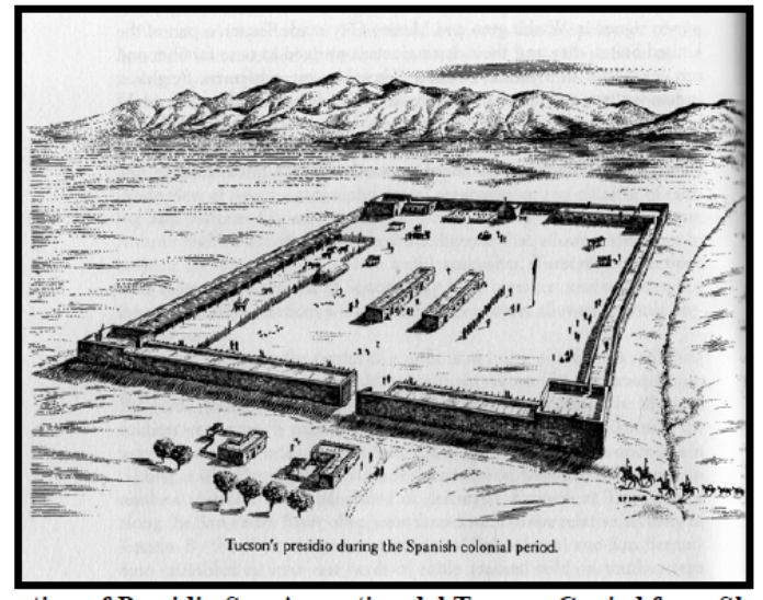 Grabado del presidio de Tucson