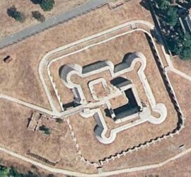 Ortofoto del PNOA del castillo de la Alameda