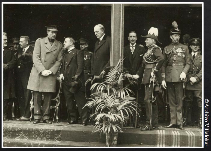 El Marqués de Villalobar junto a Alberto I Rey de Bélgica en un acto tras la Gran Guerra