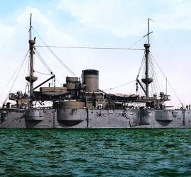 Fotografía del pre-dreadnought USS Texas