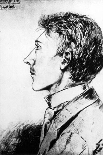 Retrato de de un joven Hitler por su amigo August Kubizek