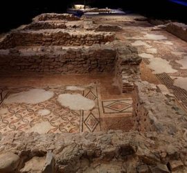 Imagen de las ruinas y mosaicos romanos de la Villa Antiopa